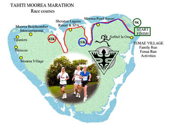 タヒチモーレア国際マラソン　コース
